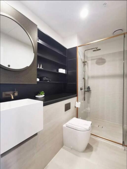 Um1501-Elegant 1Br Apartment In Skyhigh Melbourne Kültér fotó